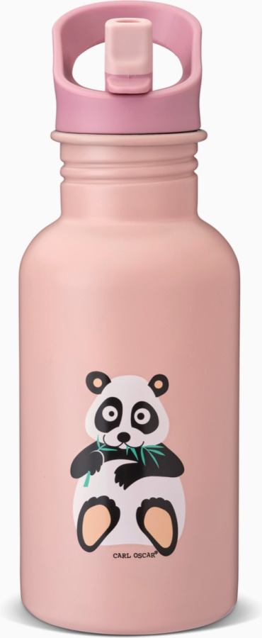 Carl Oscar - STEELish nerezová láhev - růžová/panda Carl Oscar