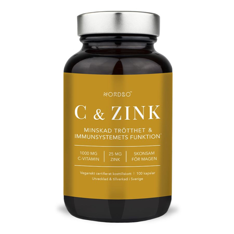 Nordbo Vitamin C & Zinek 100 kapslí