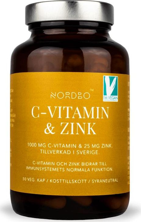Nordbo Vitamin C & Zinek, 50 ks Varianta: Vitamin C and Zinek 50 kapslí