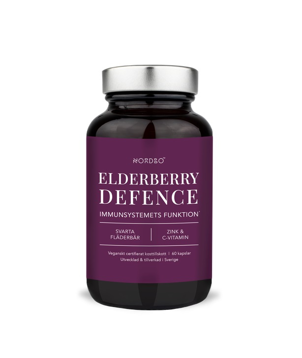 Nordbo Elderberry Defence 60 kapslí (Extrakt z černého bezu + vit. C + zinek)