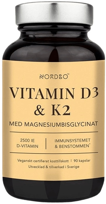 Nordbo Vitamin D3 & K2 & Magnesium 90 kapslí