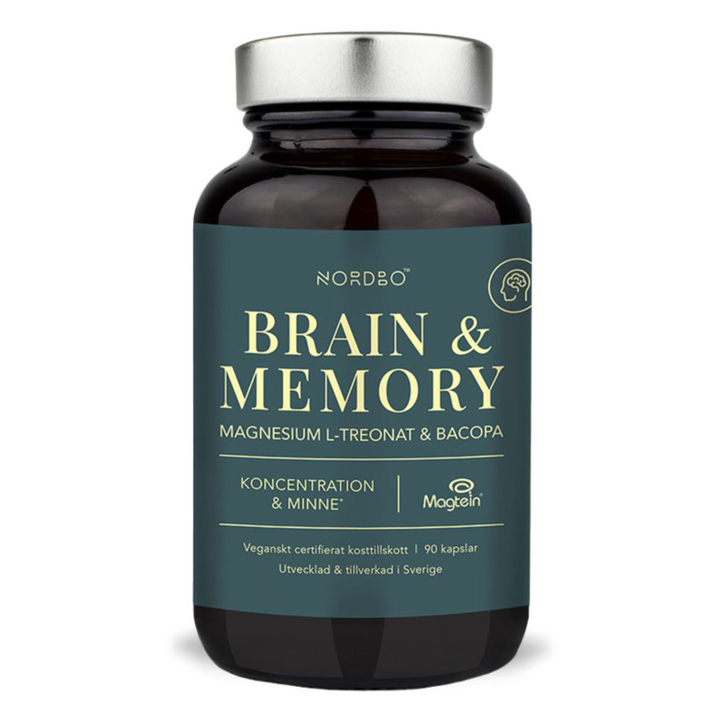 Nordbo Brain & Memory 90 kapslí (Magtein® & Bacopa)