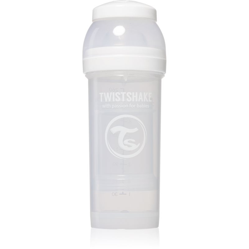 Twistshake Anti-Colic kojenecká láhev White 2 m+ 260 ml
