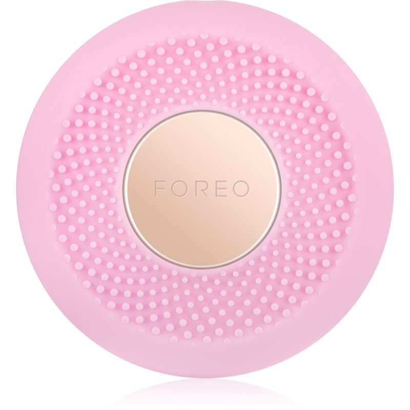 FOREO UFO™ Mini sonický přístroj pro urychlení účinků pleťové masky cestovní balení Pearl Pink 1 ks