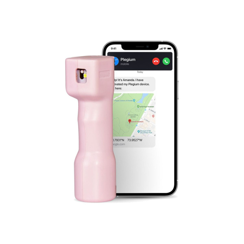 Chytrý pepřový sprej Plegium smart - růžový