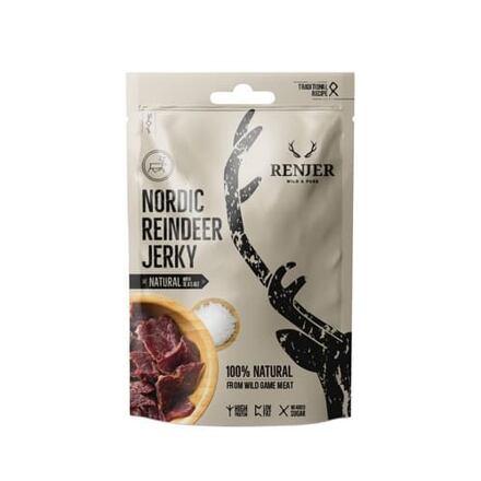 RENJER Traditional Nordic Reindeer (Sobi?) Jerky Sea Salt 25g