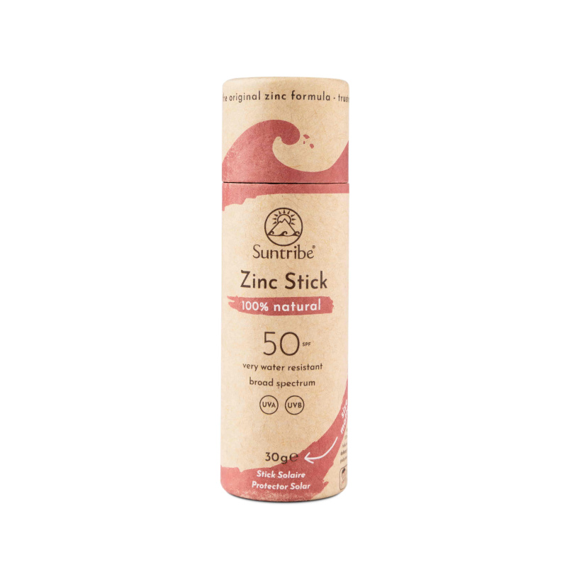 Suntribe Sports Zinc Stick minerální ochranná tyčinka na citlivá místa SPF 50 Retro Red 30 g