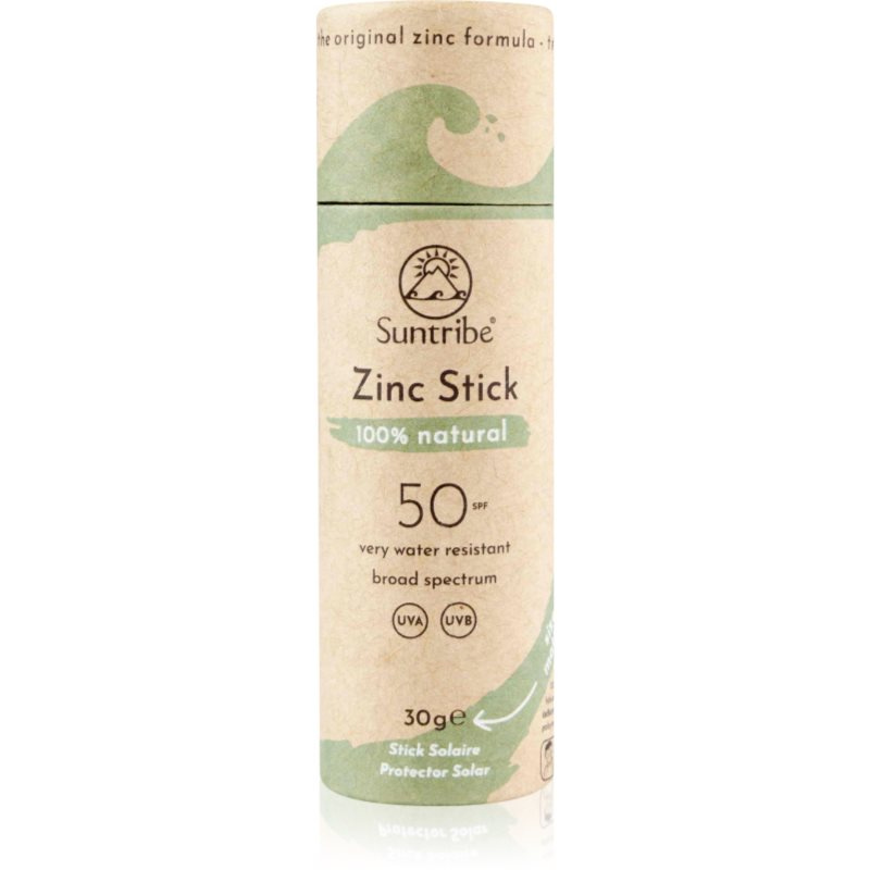 Suntribe Sports Zinc Stick minerální ochranná tyčinka na citlivá místa SPF 50 Mint Green 30 g