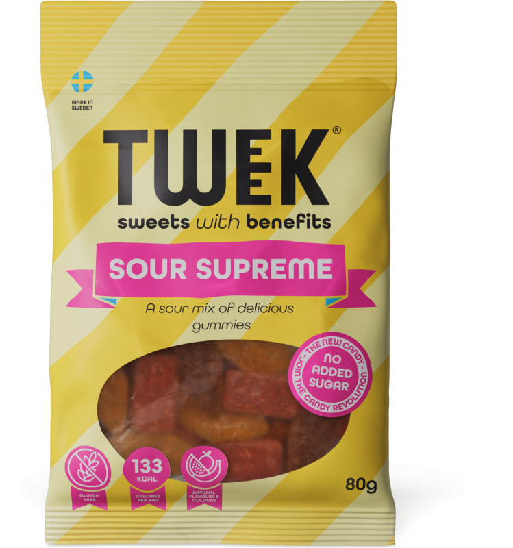 Tweek Gumové bonbony 80 g - sour supreme