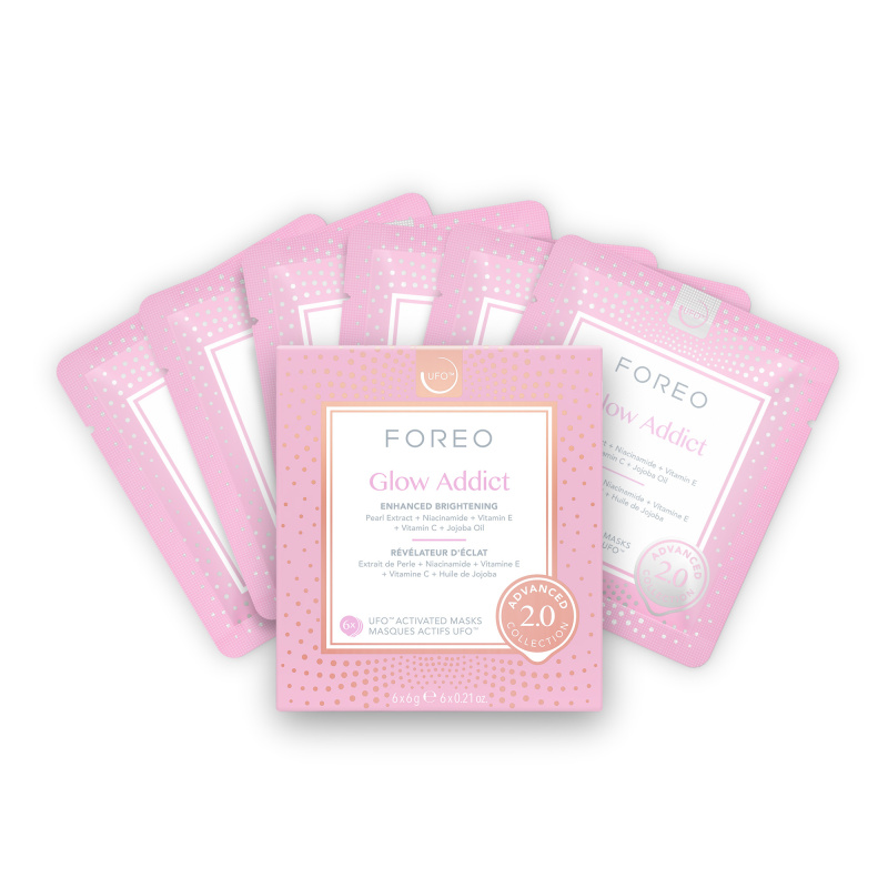 FOREO UFO™ Glow Addict rozjasňující pleťová maska 6 ks