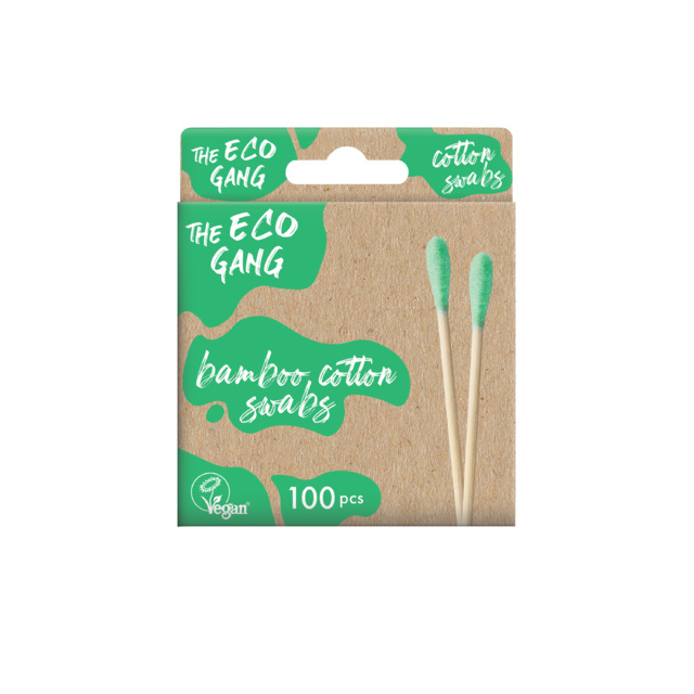 the ECO GANG Bambusové vatové tyčinky, 100ks Barva: Zelená