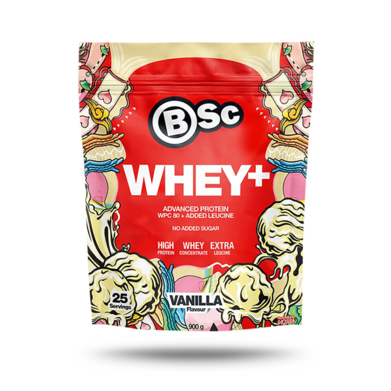 BSC Nutrition Whey+ 900 g - vanilka