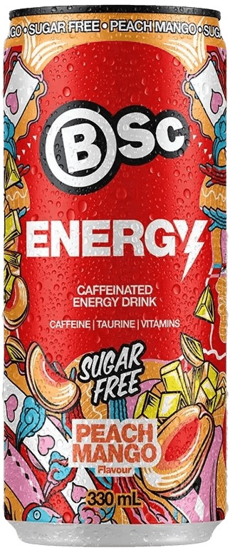 BSC Nutrition Energy drink 330 ml - broskev/ mango