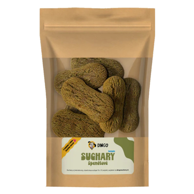 DINGO suchary se špenátem, 250g