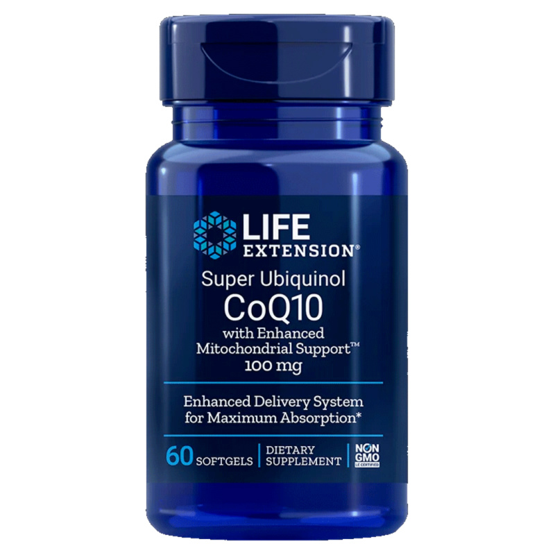 Life Extension Super Ubiquinol CoQ10 with Enhanced Mitochondrial Support 100mg, 60 tablet