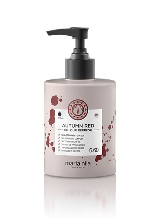 Maria Nila Colour Refresh Autumn Red jemná vyživující maska bez permanentních barevných pigmentů výdrž 4 – 10 umytí 6.60 300 ml