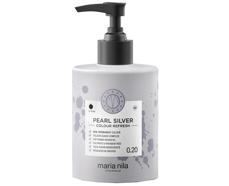 Maria Nila Colour Refresh Pearl Silver jemná vyživující maska bez permanentních barevných pigmentů výdrž 4 – 10 umytí 0.20 300 ml