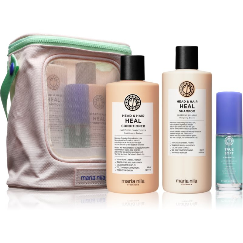 Maria Nila Head & Hair Heal Beauty Bag dárková sada proti lupům a vypadávání vlasů