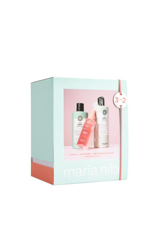 Maria Nila True Soft Holiday Box dárková sada pro hydrataci a lesk 3 ks