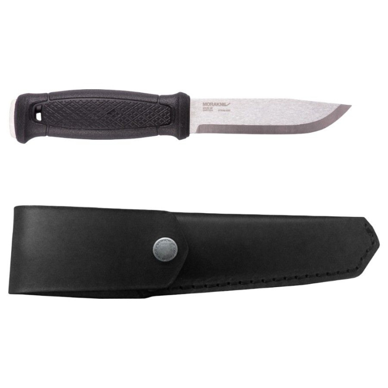 Morakniv Gansberg s koženým pouzdrem (S), outdoorový nůž, černý