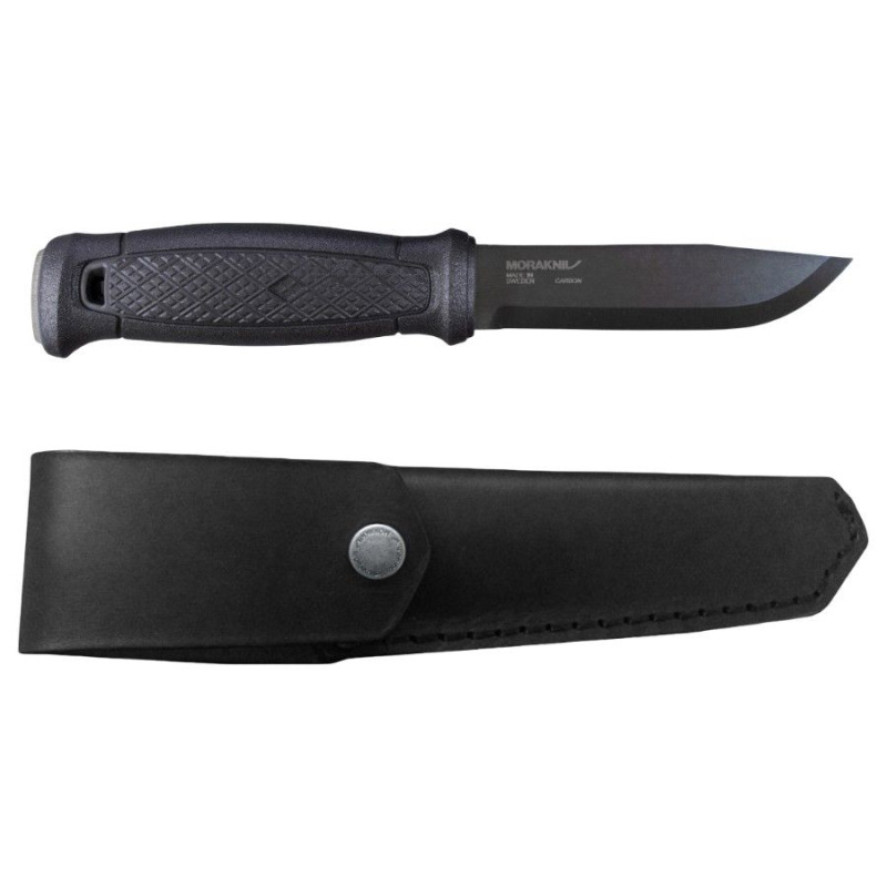 Morakniv Garberg Blackblade With Leather Sheath (C), nůž, černý