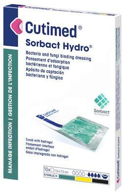 Cutimed Sorbact Hydro antimikrobiální krytí 7.5x7.5cm 10ks