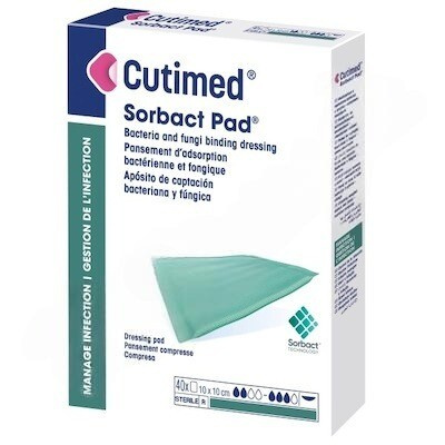 Cutimed Sorbact Pad antimikrobiální savá komprese 10x10cm 40ks