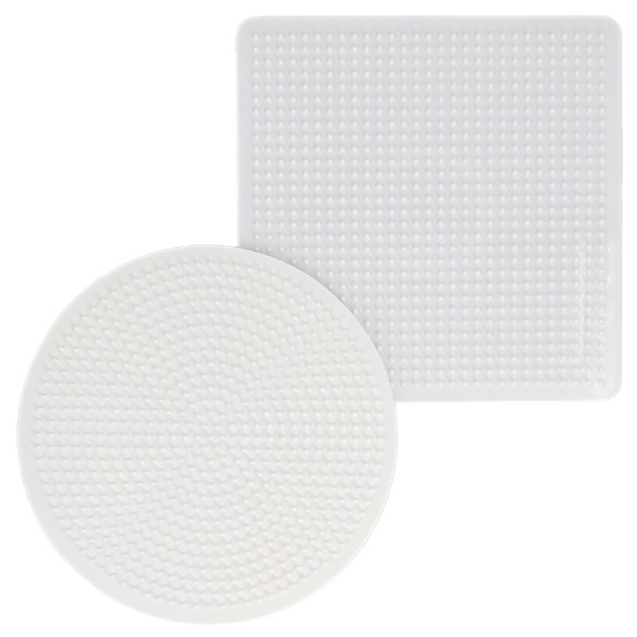 Podložka na zažehlovací korálky - kruh a čtverec 15,5x15,5 (2ks)