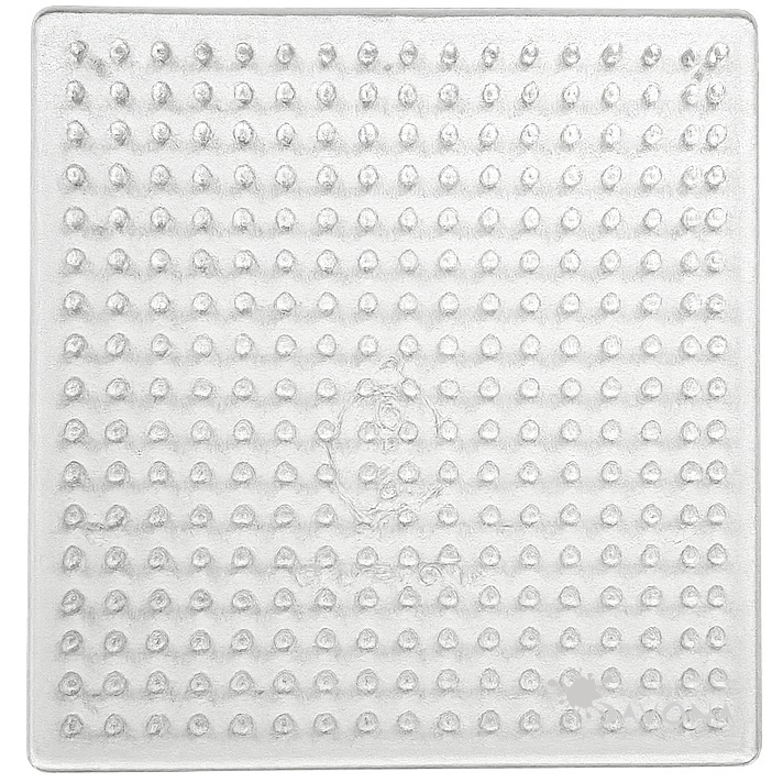 Podložka na zažehlovací korálky transparentní - čtverec 9,5×9,5cm (1ks)