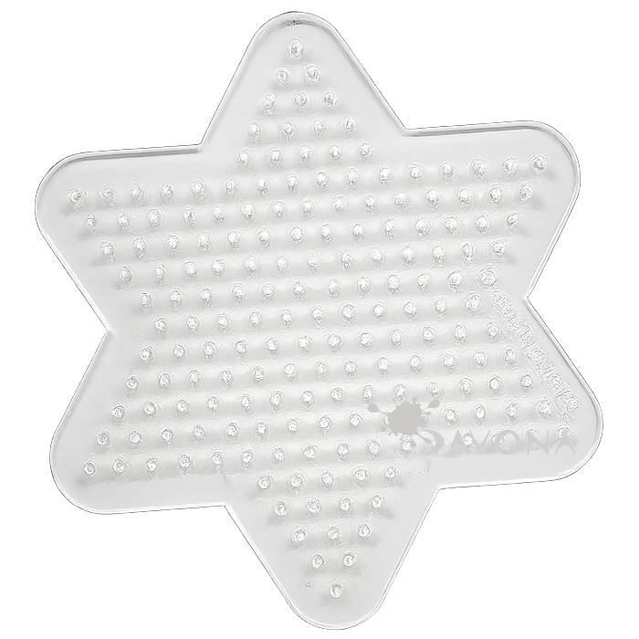 Podložka na zažehlovací korálky transparentní - hvězda 10×10cm