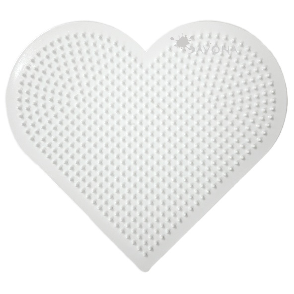 Podložka na zažehlovací korálky - srdce 17,5×16cm (1ks)