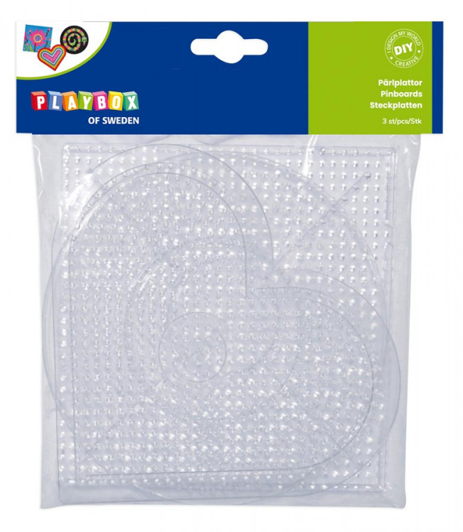 PLAYBOX Podložky pro zažehlovací korálky 3 ks
