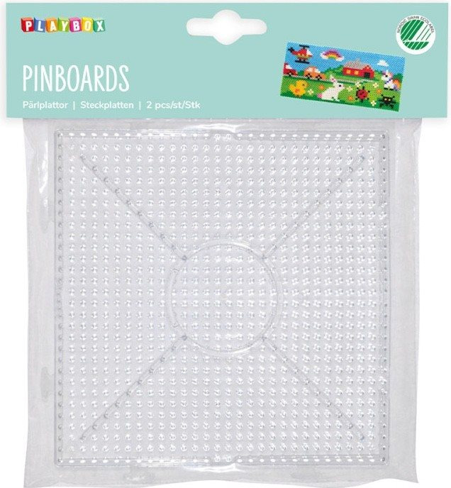 Playbox Destičky pro zažehlovací korálky - čtverec 2 ks, 15x15 cm