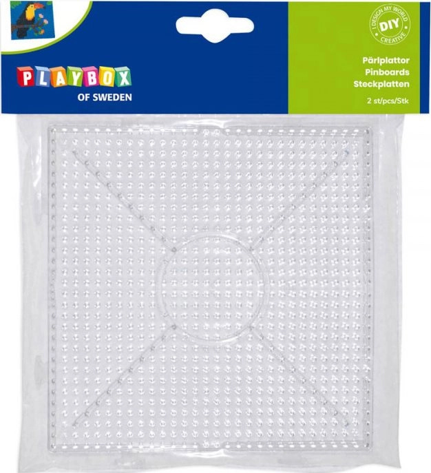 Playbox Destičky pro zažehlovací korálky - čtverec 2 ks, 15x15 cm