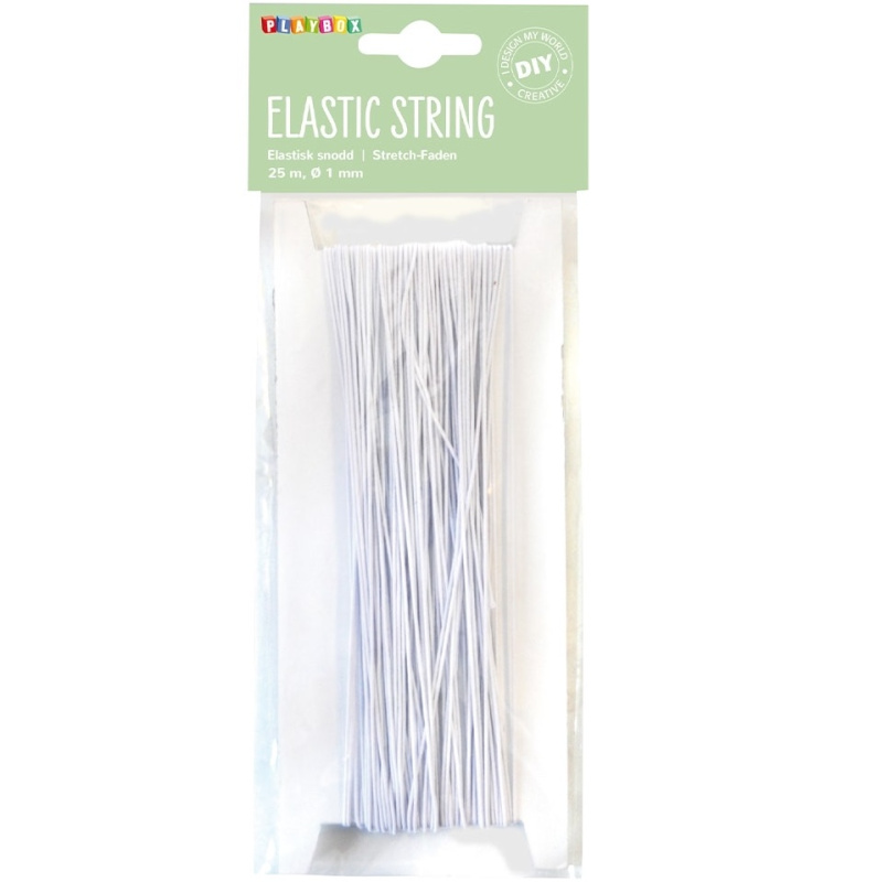 Gumička 25m x 1mm - bílá