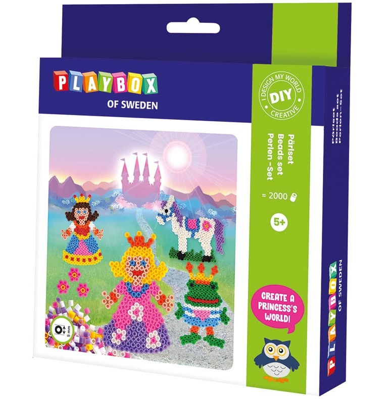 PLAYBOX Zažehlovací korálky Sada Princezny 2000ks