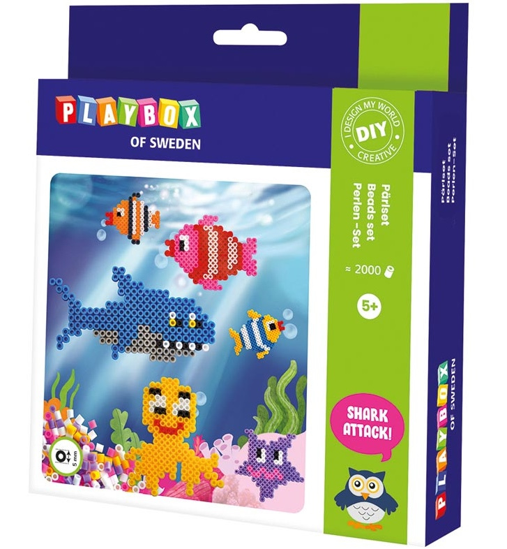 Zažehlovací korálky sada Podmořský svět 2000 ks PLAYBOX