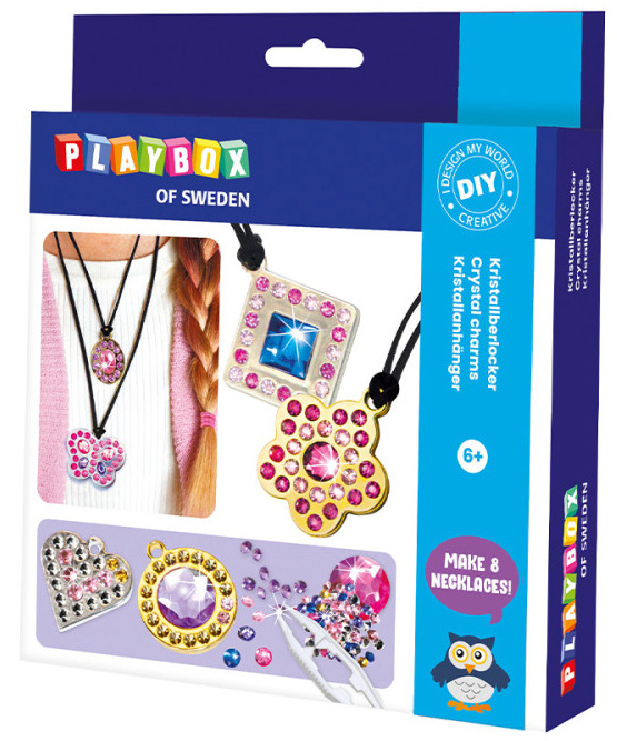 Kreativní sada - Box, Přívěsky s kamínky (Playbox)