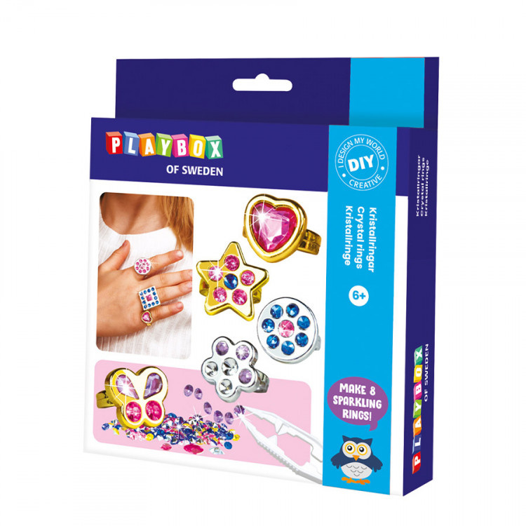 Playbox Prstýnky s kamínky - sada
