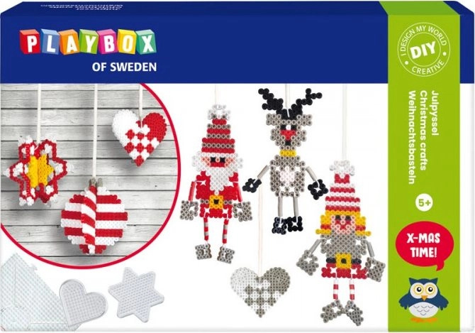 Playbox zažehlovací korálky 3D sada vánoční ozdoby, 4000 ks