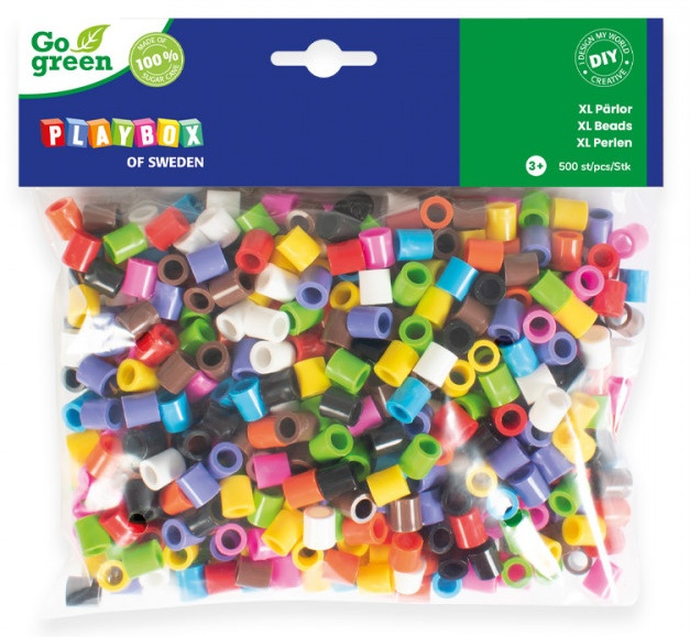 Playbox Zažehlovací korálky XL 500 ks Go Green - mix barev