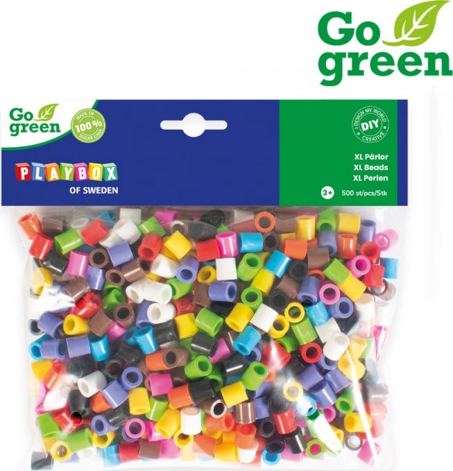 Playbox Zažehlovací korálky XL 500 ks Go Green - mix barev