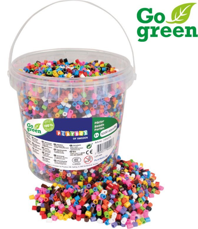Playbox zažehlovací korálky Go Green mix, 5000ks