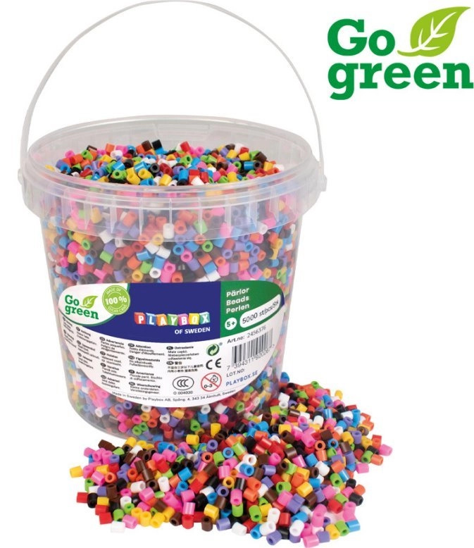 Playbox zažehlovací korálky Go Green mix, 5000ks