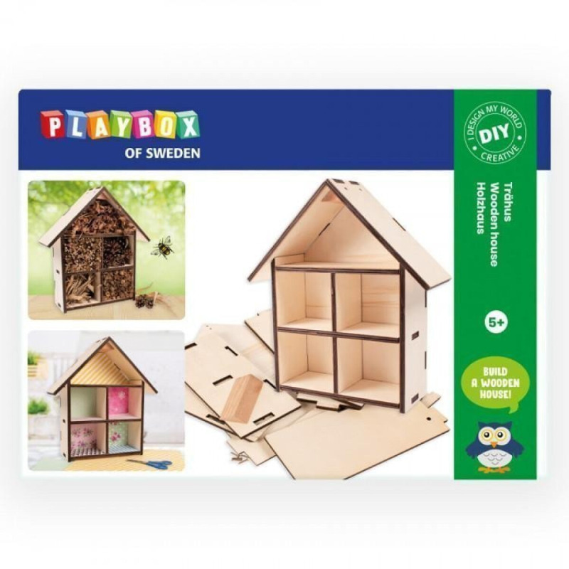 Kreativní sada - Domeček pro hmyz dřevěný (Playbox)