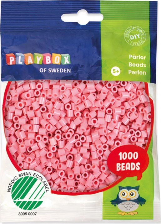 Zažehlovací korálky pastelové, 1000ks - růžové
