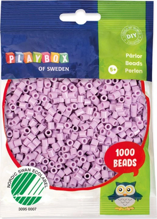 Zažehlovací korálky pastelové, 1000ks - fialové