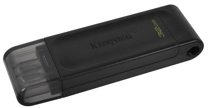 USB-C flashdisk Kingston DataTraveler 70 / 32 GB / černá Varianta: ivi3