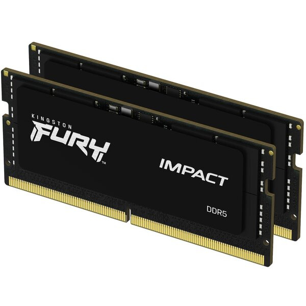 Kingston Fury Impact 64GB 4800MHz CL38 DDR5 SO-DIMM (2x32) Black KF548S38IBK2-64 Černá
