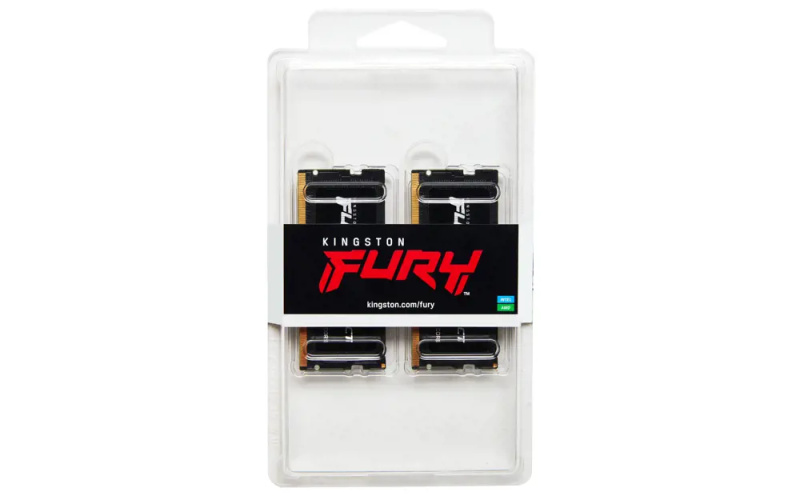 Kingston Fury Impact 32GB 4800MHz CL38 DDR5 SO-DIMM (2x16) Black KF548S38IBK2-32 Černá